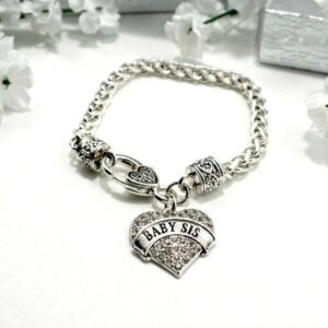 bracelet-ladies-baby-sis-clear-crystals-charm-heart-large-pic