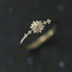 Adjustable Gold Plated Snowflake Ring